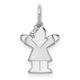 14K White Mini Girl Love Charm