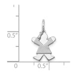 14K White Mini Girl Joy Charm view