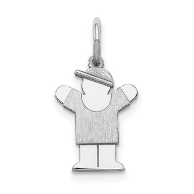 14K White Mini Boy Love Charm