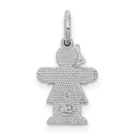 14K White Mini Girl Hugs Charm view
