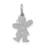 14K White Mini Girl Kiss Charm view