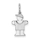 14K White Mini Boy Hugs Charm