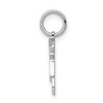 14K White Mini Boy Kiss Charm view