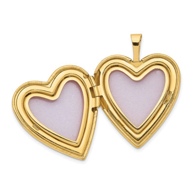 14K Diamond Star Heart Locket