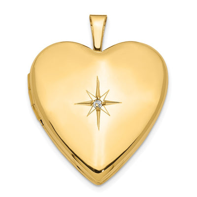 14K gold diamond locket pendants & charm