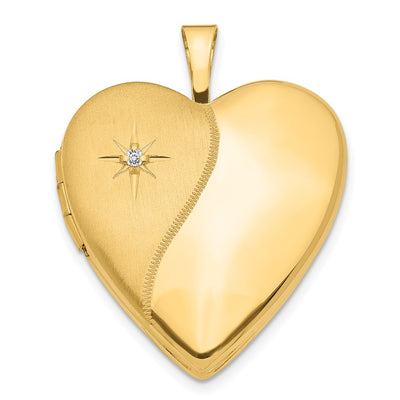 14K gold diamond locket pendants & charm