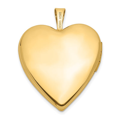 14K Diamond Star with Side Swirl Edge Heart Locket