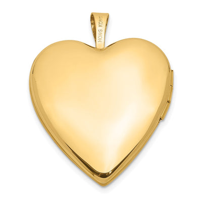 14K Satin Diamond Star I LOVE YOU Script Heart Locket
