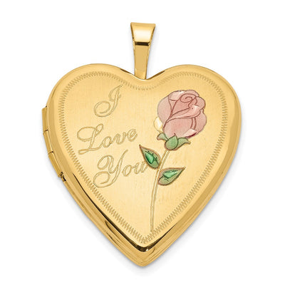 14K gold locket brooch