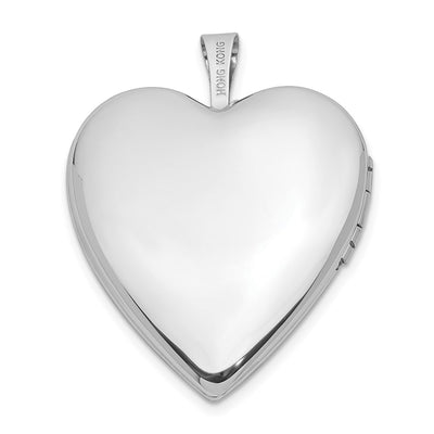 14K White Gold Pink and Green Enamel Rose I LOVE YOU Script Heart Locket