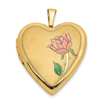 14K gold locket brooch