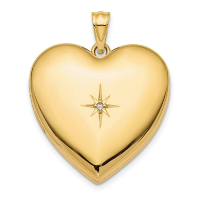 14K gold diamond locket pendants & charm