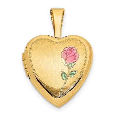 14K gold locket brooch