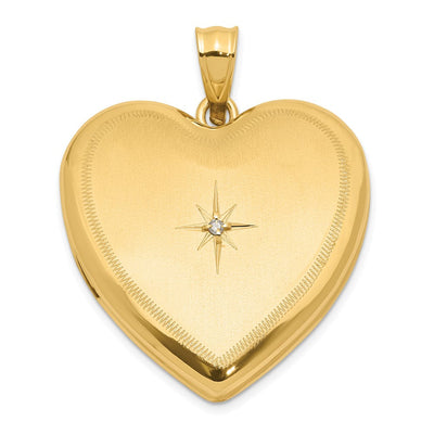 14K gold diamond locket pendants & charm