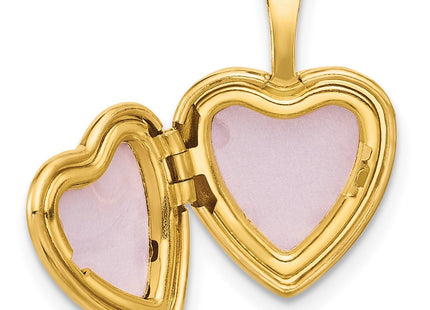 14K gold diamond locket pendants & charm, further view