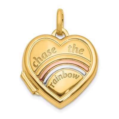 14K gold locket pendants & charm
