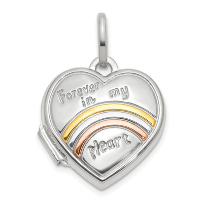 14K white gold locket pendants & charm