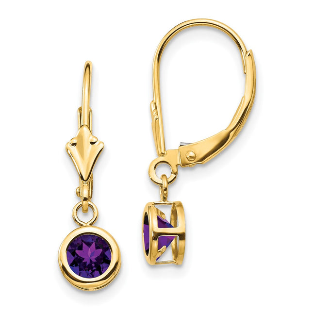 14k Yellow Gold Earrings Style XLB100AM - Classique Jewelry Inc.
