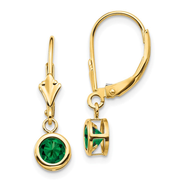 14k Yellow Gold Earrings Style XLB100MS - Classique Jewelry Inc.