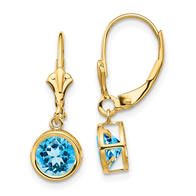 14k Yellow Gold Earrings Style XLB101BT - Classique Jewelry Inc.