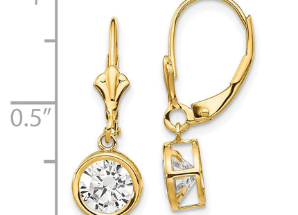 14k Yellow Gold Earrings Style XLB101CZ - Classique Jewelry Inc.