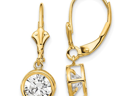 14k Yellow Gold Earrings Style XLB101CZ - Classique Jewelry Inc.