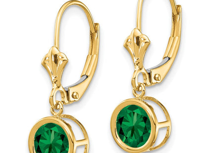 14k Mount St. Helens Leverback Earrings (Style XLB101MS)