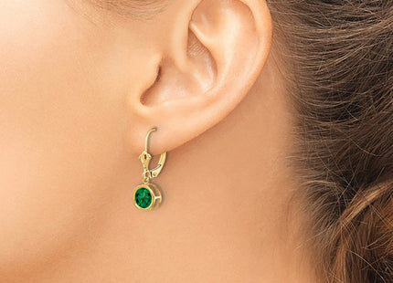 14k Mount St. Helens Leverback Earrings (Style XLB101MS)