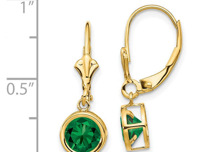 14k Mount St. Helens Leverback Earrings (Style XLB101MS)