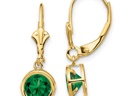 14k Mount St. Helens Leverback Earrings (Style XLB101MS)