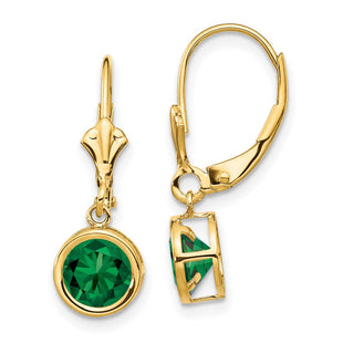 14k Mount St. Helens Leverback Earrings (Style XLB101MS)