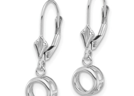 14k White Gold Round Leverback Mounting (Style XLB101W)