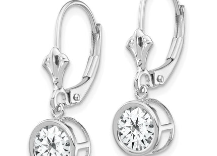 14k White Gold Earrings Style XLB101WCZ - Classique Jewelry Inc.