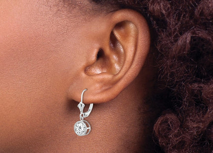 14k White Gold Earrings Style XLB101WCZ - Classique Jewelry Inc.