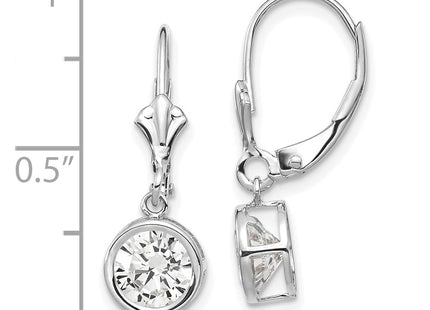 14k White Gold Earrings Style XLB101WCZ - Classique Jewelry Inc.