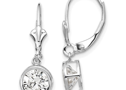 14k White Gold Earrings Style XLB101WCZ - Classique Jewelry Inc.