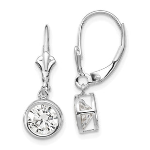 14k White Gold Earrings Style XLB101WCZ - Classique Jewelry Inc.