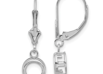14k White Gold Round Leverback Mounting (Style XLB101W)