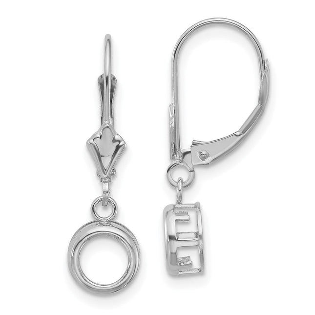 14K white gold drop earrings