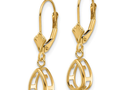 14k Yellow Gold Earrings Style XLB103 - Classique Jewelry Inc.