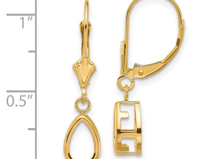 14k Yellow Gold Earrings Style XLB103 - Classique Jewelry Inc.