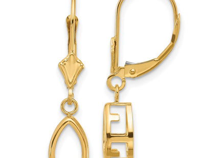 14k Yellow Gold Earrings Style XLB103 - Classique Jewelry Inc.