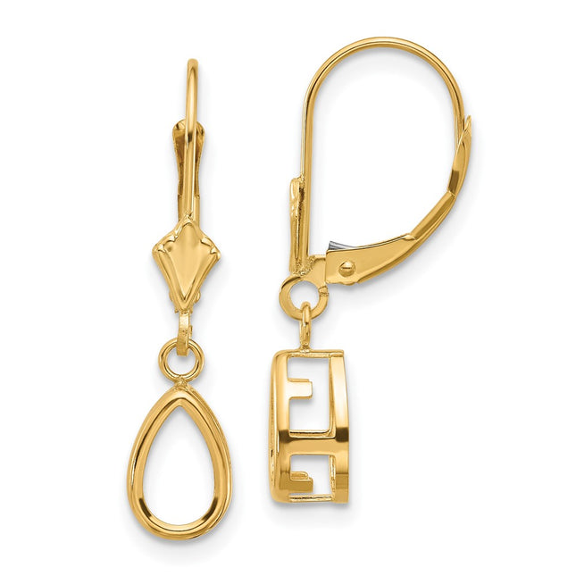 14k Yellow Gold Earrings Style XLB103 - Classique Jewelry Inc.