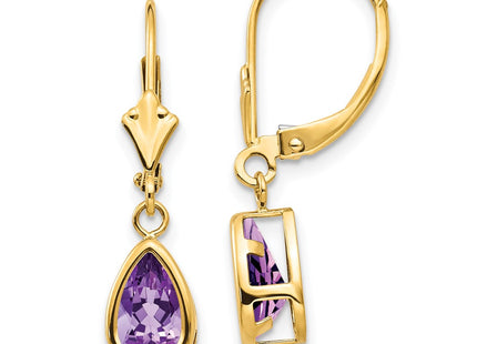 14k Yellow Gold Earrings Style XLB103AM - Classique Jewelry Inc.
