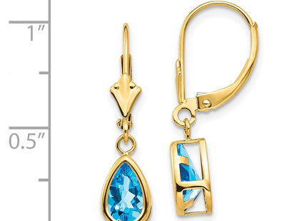 14k Yellow Gold Earrings Style XLB103BT - Classique Jewelry Inc.