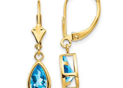 14k Yellow Gold Earrings Style XLB103BT - Classique Jewelry Inc.