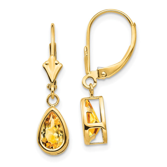 14k Yellow Gold Earrings Style XLB103CI - Classique Jewelry Inc.
