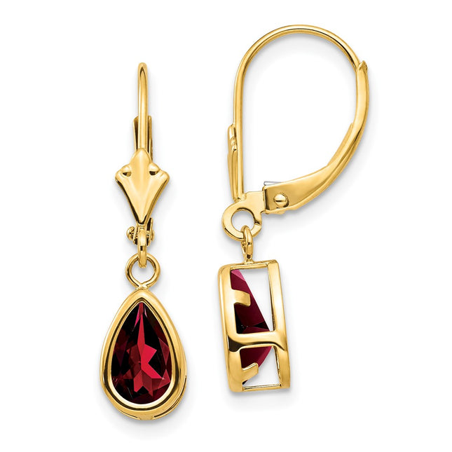 14k Yellow Gold Earrings Style XLB103GA - Classique Jewelry Inc.