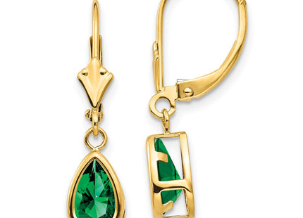 14k Yellow Gold Earrings Style XLB103MS - Classique Jewelry Inc.