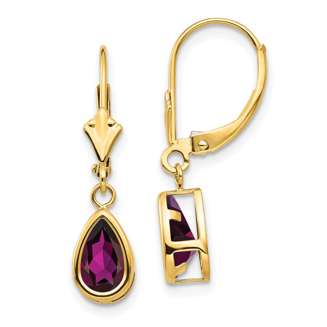 14k Yellow Gold Earrings Style XLB103RG - Classique Jewelry Inc.